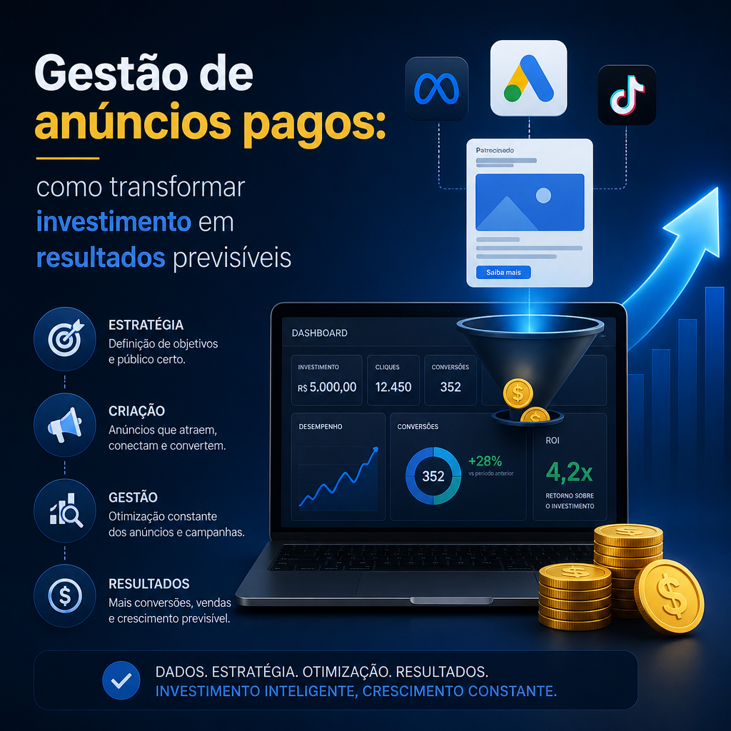 Gestão de anúncios pagos: como transformar investimento em resultados previsíveis