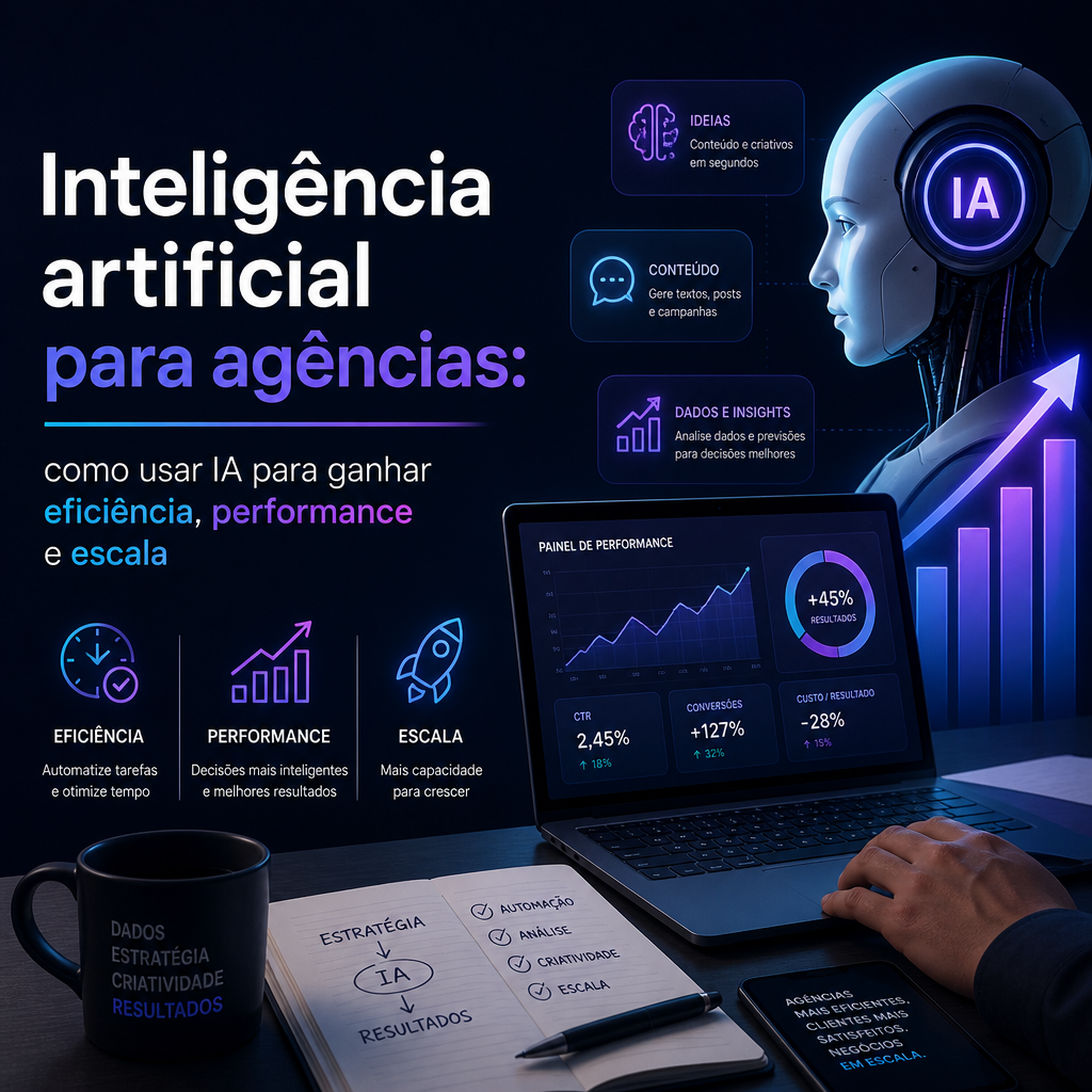 Inteligência artificial para agências: como usar IA para ganhar eficiência, performance e escala